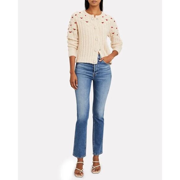 RE/DONE Women's 80s Slim Straight Size 31 Medium Wash High Rise Button Fly Jeans - Picture 1 of 12